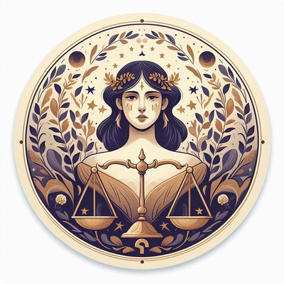 Libra zodiac illustration