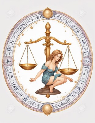Libra zodiac sign illustration