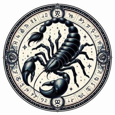Scorpio zodiac sign illustration