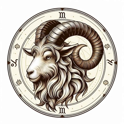 Aries zodiac sign illustration