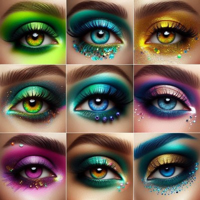 Colorful eye makeup looks