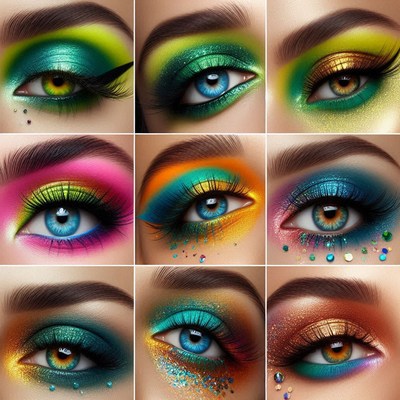 Colorful eye makeup looks