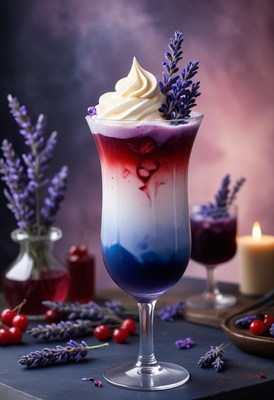Lavender whipped cream cocktail