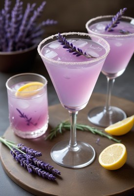 Lavender lemon cocktails