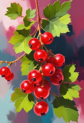 Red currants on branch