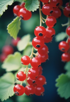 Red currants on a branch