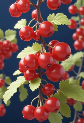 Red currants on a branch