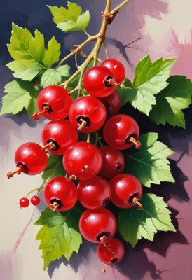 Red currants on a branch