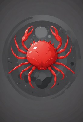 Red crab illustration