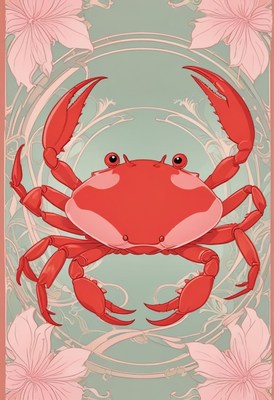 Red crab illustration