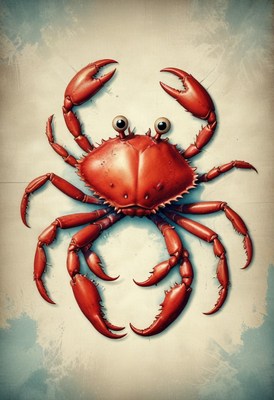 Red crab illustration