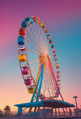 Ferris wheel at sunset