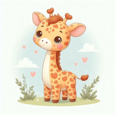 Cute giraffe illustration