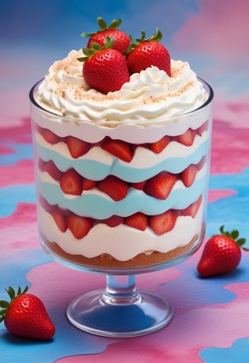 Strawberry trifle dessert