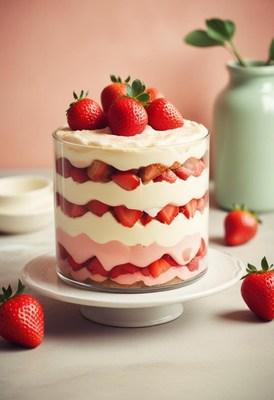 Strawberry trifle dessert