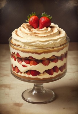 Strawberry trifle dessert