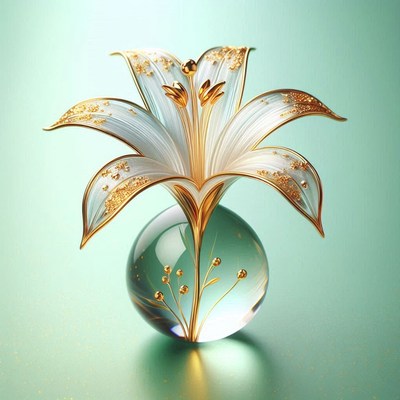 Glass lily ornament