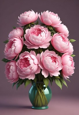 Pink peonies in a vase