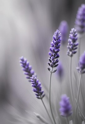 Purple lavender blooms