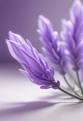 Purple flower bud close up