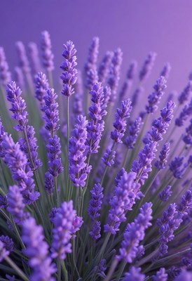 Purple lavender flowers in bloom