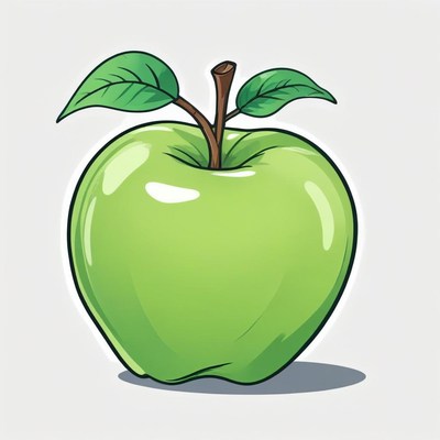 Green apple illustration