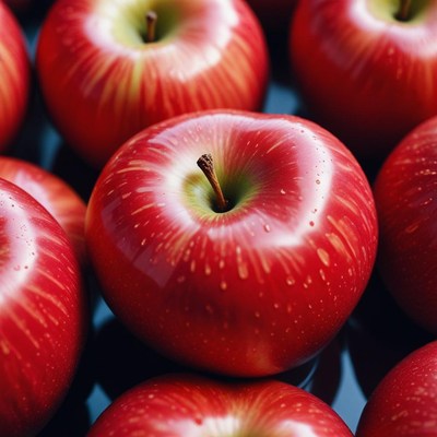 Red apples close up