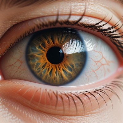 Close-up of a hazel eye