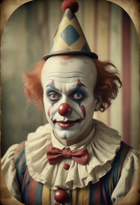 Vintage clown portrait