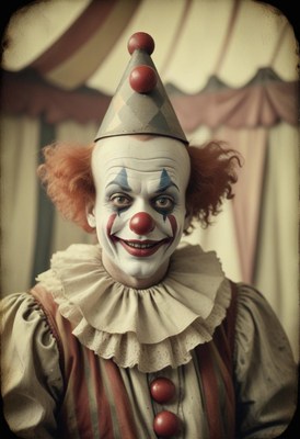 Vintage clown portrait