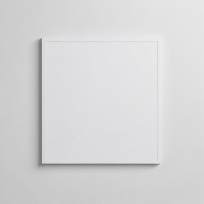 White framed picture on wall