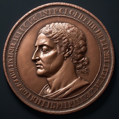 Roman coin depicting empress faustina