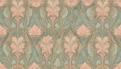 Art nouveau floral pattern