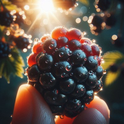 Blackberry in sunlight