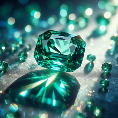Emerald gemstone close-up