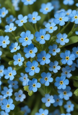 Close-up of blue forget-me-nots