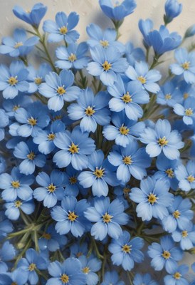 Blue forget-me-nots in bloom
