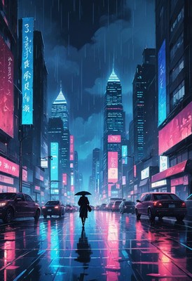 Rainy night in the city