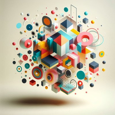 Colorful geometric abstract art