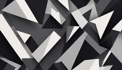 Abstract black and white geometric pattern