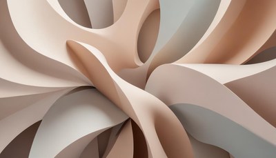 Abstract beige and grey sculpture