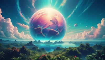 Fantasy planet landscape