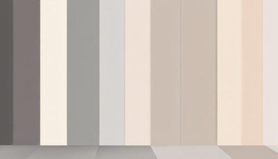 Beige and gray paint color swatches