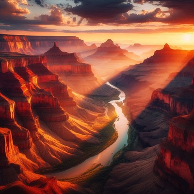 Grand canyon sunset view