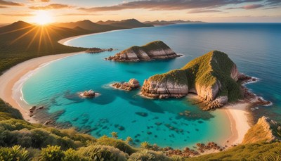 Sunset over turquoise bay, western australia