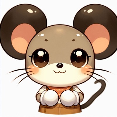 Cute cartoon mouse illustration