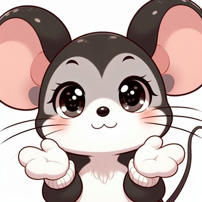 Cute mouse cartoon character