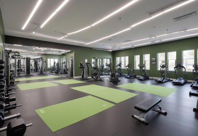 Modern fitness center with cardio equipment