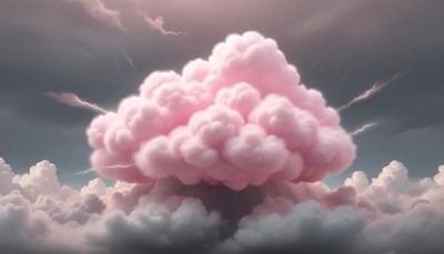 Pink cloud formation in the sky