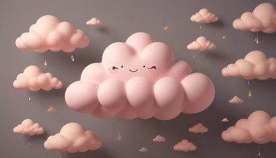 Smiling cloud raining